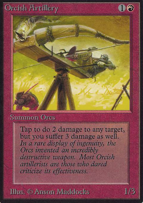 Featured card: Orcish Artillery