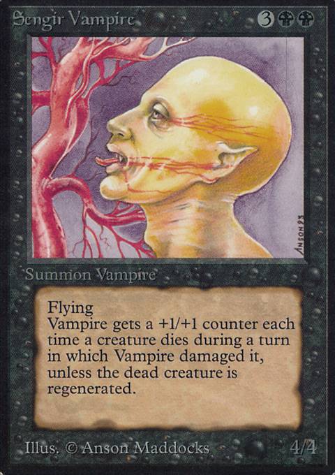Sengir Vampire feature for My father's black green deck