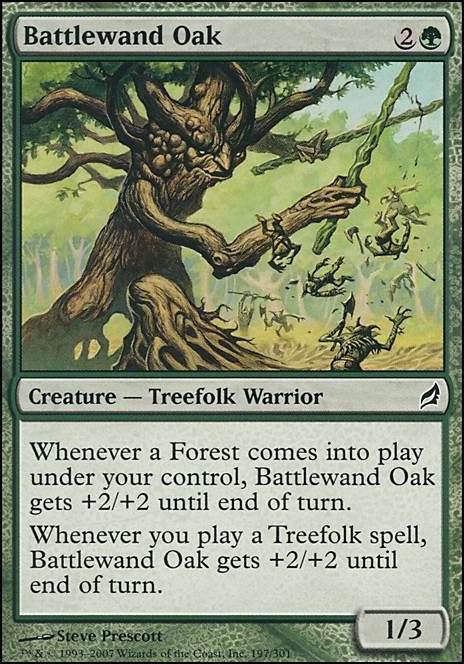 Battlewand Oak feature for Lorwyn/Shadowmoor only Treefolk (edh)