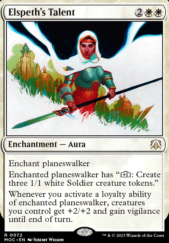 Elspeth's Talent feature for Mono White Human & angel