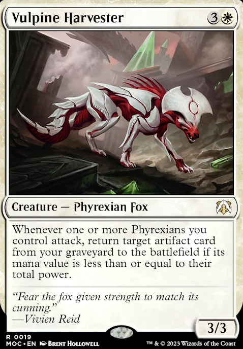 Vulpine Harvester feature for Brimaz Phyrexian tribal deck