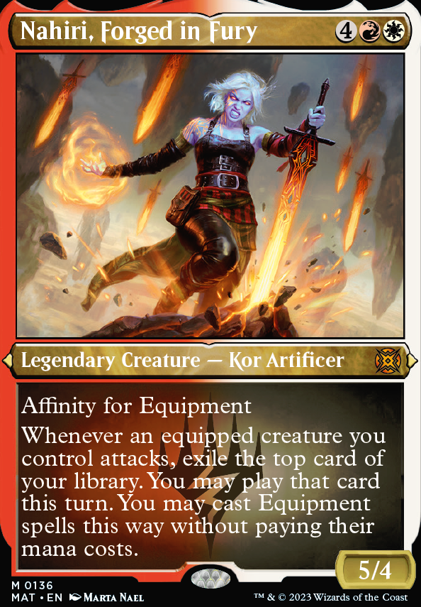 Commander: altered Nahiri, Forged in Fury