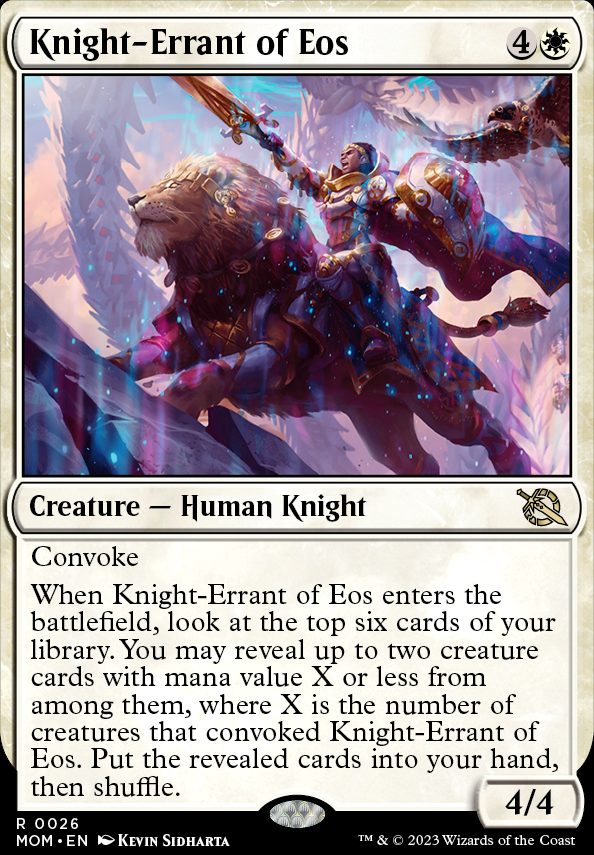 Knight-Errant of Eos feature for Yet another sucky white deck