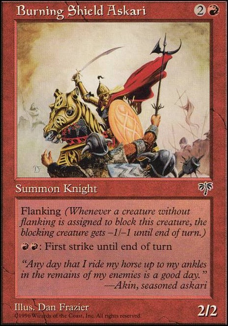 Featured card: Burning Shield Askari