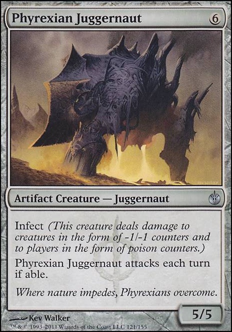 Phyrexian Juggernaut feature for Infectious Ambitious