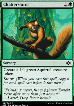 Chatterstorm feature for Breakin' Oaths with Nissa and the Squirrels