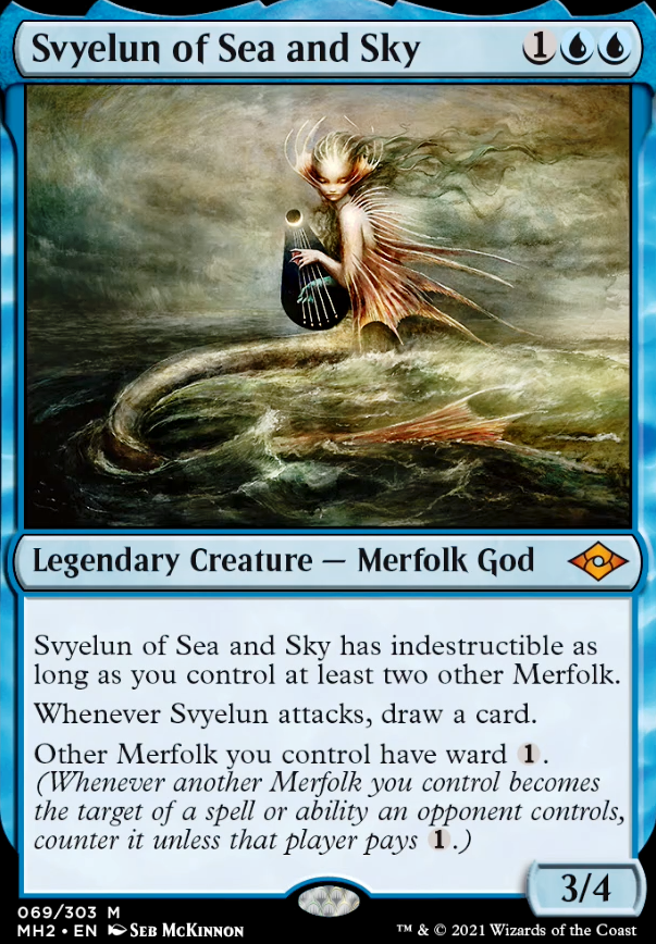 Svyelun of Sea and Sky feature for Mono-Blue-Merfolk