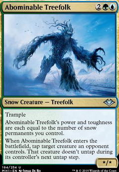 Abominable Treefolk feature for Blue Green