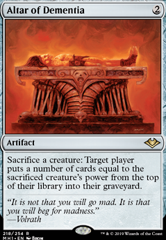 Altar of Dementia feature for Rakdos infinite mill?