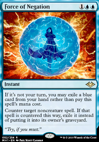 Force of Negation feature for (UW) Enchantment Foretold