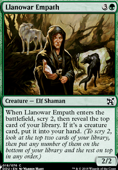 Llanowar Empath feature for Elrond Scry Master