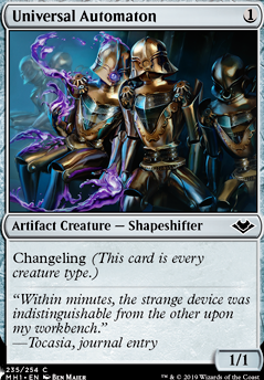 Universal Automaton feature for Pauper Changelings WUBRG