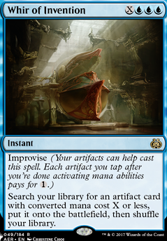 Whir of Invention feature for In-Progress Myr EDH