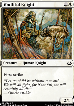 Youthful Knight feature for Mono-white birds and soldiers