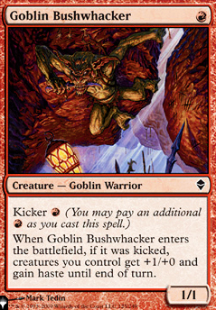 Goblin Bushwhacker feature for Izzet Goblin (Pauper) ver.1