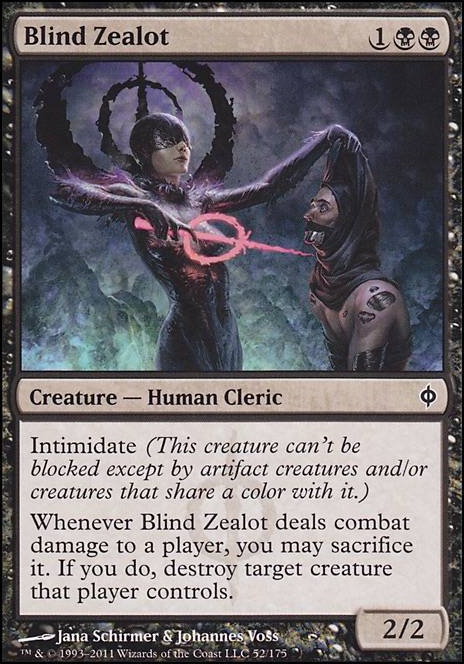 Blind Zealot feature for Phyrexian Zeal