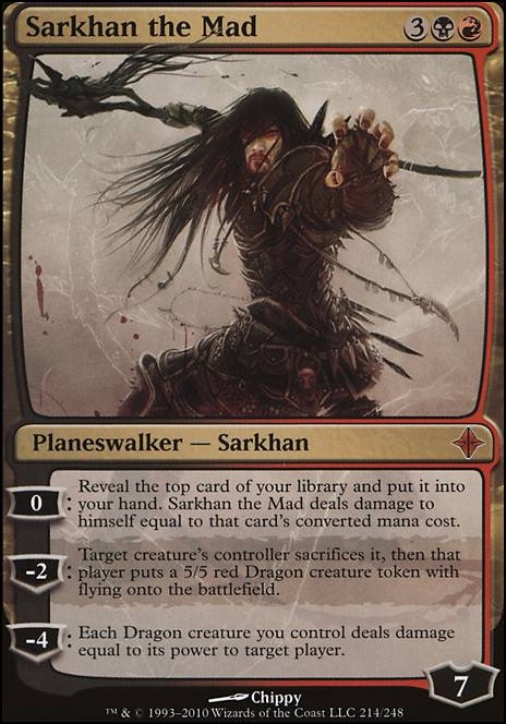 Sarkhan the Mad feature for 5 colored Dragon
