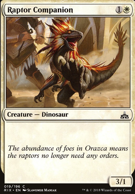 Raptor Companion feature for White Weenies; AKA The Mom Deck