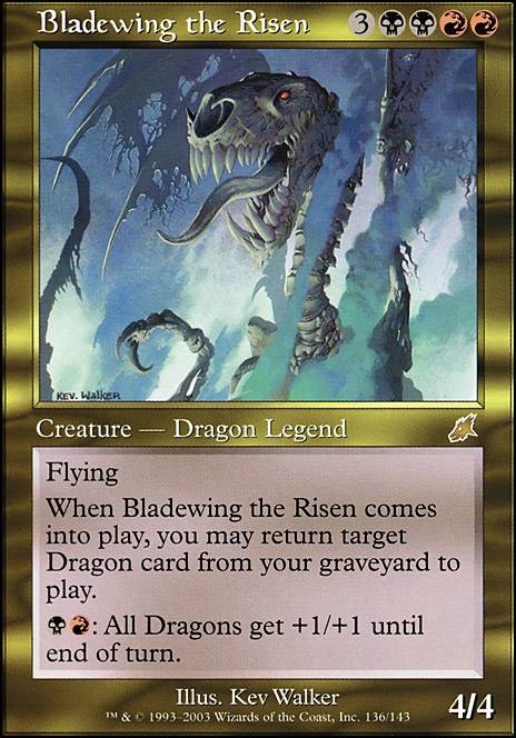 Bladewing the Risen feature for Dragon's Tomb (Scourge Player's Guide decklist)