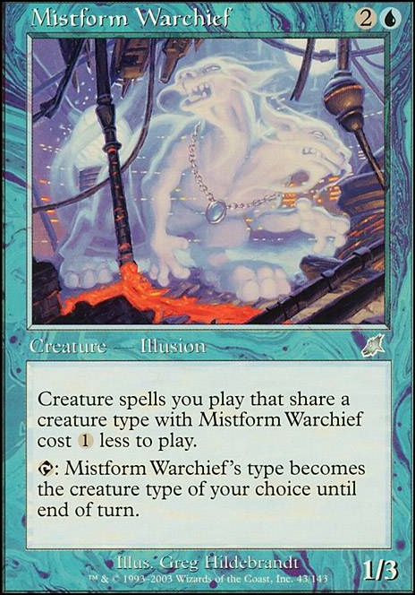 Mistform Warchief feature for Mono Blue Illusion Wizards!