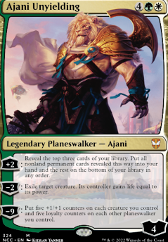 Ajani Unyielding feature for Ajani Needs Big Muscles to Carry