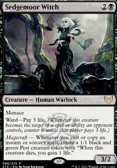 Sedgemoor Witch feature for Abzan swamps matter; Draw &Gain