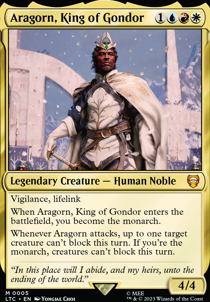 Aragorn, King of Gondor feature for Aragorn, King of Gondor (lotr only)