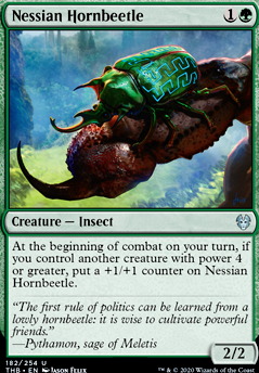 Nessian Hornbeetle feature for Using what I got: G/B +1/+1 Counters