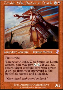 Death's Return Custom Magic MTG Commander EDH 100 Card Deck Alesha 