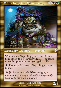 Slimefoot, the Stowaway feature for Saproling Farmer