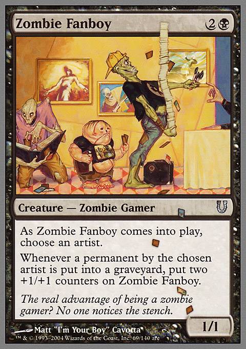 Zombie Fanboy feature for The 69th Card from all Sets