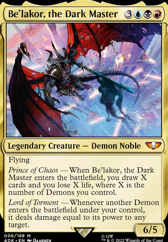 Be'Lakor, the Dark Master feature for Be'lakor's Demonic Legions