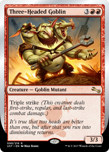 Three-Headed Goblin feature for Unstable (Only) Goblins Singleton