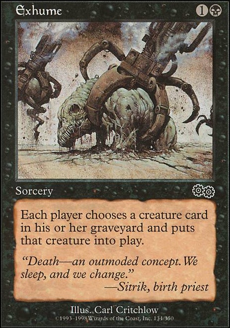 Exhume feature for RB Ulamog Reanimator (Pauper)