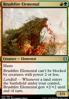 Brushfire Elemental feature for Landfall Aggro