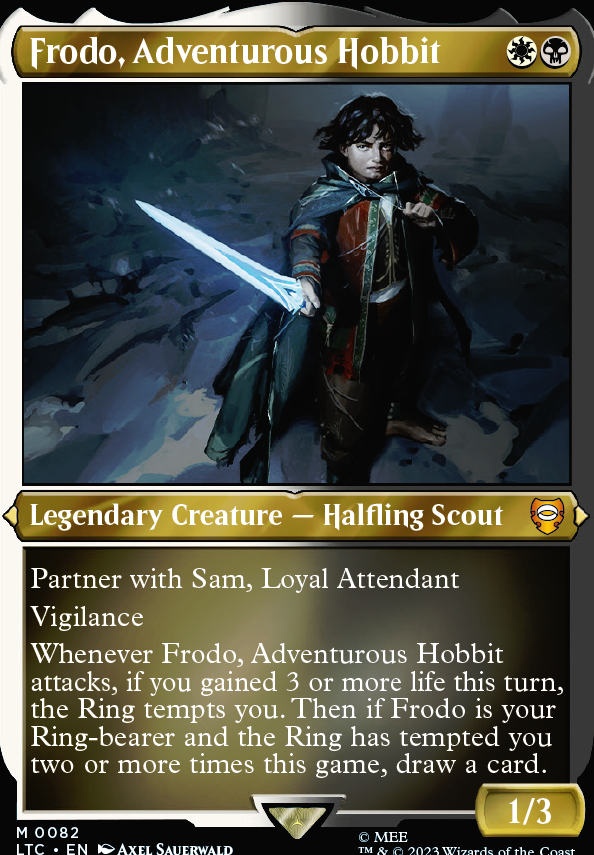 Commander: altered Frodo, Adventurous Hobbit