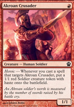Akroan Crusader feature for Mono R Heroic (Pauper)