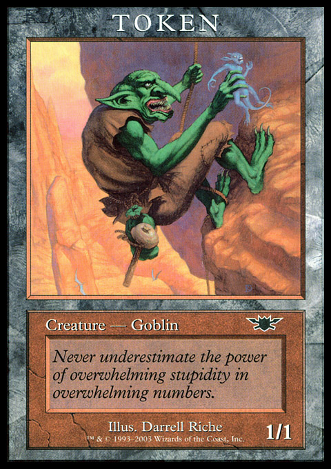 Goblin 1/1 R feature for THE SPEED, THE VIOLENCE, THE MOMENTUM!